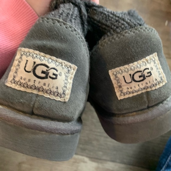 UGG Australia argyle lattice knit gray boots - Picture 4 of 11